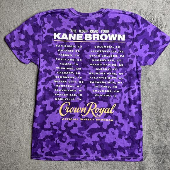 Kane Brown High Road Tour Crown Royal Adult L Concert Merch Shirt NWOT Crew Neck - Picture 2 of 5